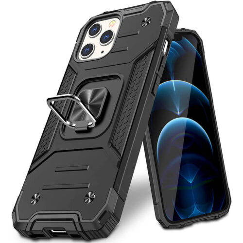 Armor Ringstand Case Black iPhone 12 Pro Max ΘΗΚΕΣ OEM