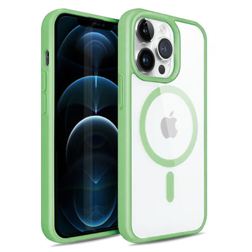 OEM iPhone 12/12 Pro MagSafe Case Clear Spring Green ΘΗΚΕΣ ΟΕΜ