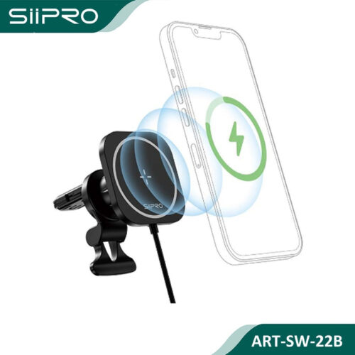 Siipro MagSafe Magnetic Car Charger Air Vent Mount Black (SW-22B) MAGSAFE ΑΣΥΡΜΑΤΗ ΦΟΡΤΙΣΗ SIIPRO