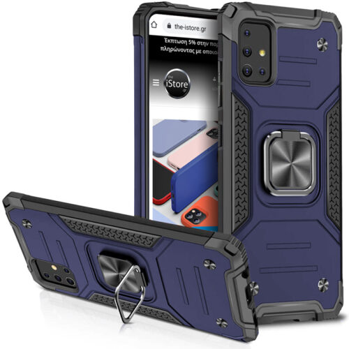 Armor Ringstand Case Blue Samsung Galaxy A03s ΘΗΚΕΣ OEM