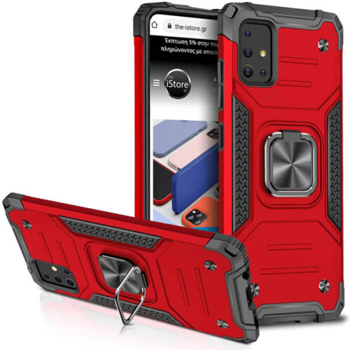 Armor Ringstand Case Red Samsung Galaxy A03s ΘΗΚΕΣ OEM