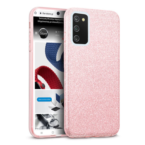 Hybrid Strass Pink Case Samsung Galaxy A03s ΘΗΚΕΣ OEM