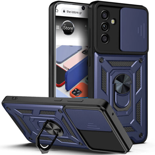 Θήκη Combo Kickstand Slide Camera Blue Samsung Galaxy A15 ΘΗΚΕΣ OEM