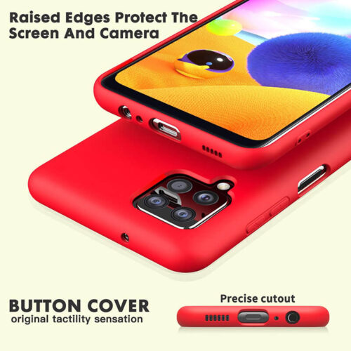 Rubber Silk Case Red Samsung Galaxy A22 4G ΘΗΚΕΣ OEM