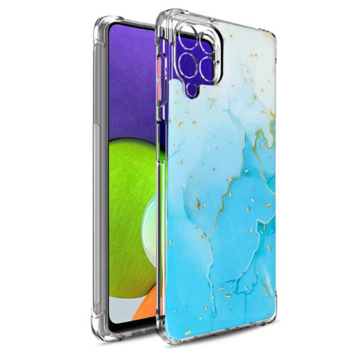 Royal Marble Silicone Case Blue Samsung Galaxy A22 4G ΘΗΚΕΣ OEM