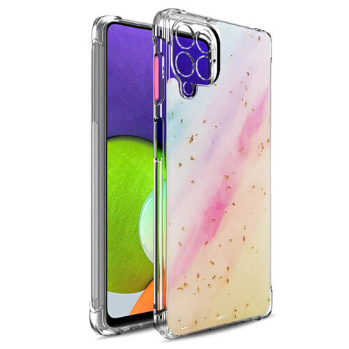Royal Marble Silicone Case Sunny Pink Samsung Galaxy A22 4G ΘΗΚΕΣ OEM