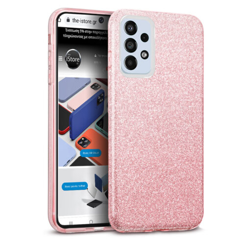 Hybrid Strass Pink Case Samsung Galaxy A13 ΘΗΚΕΣ OEM