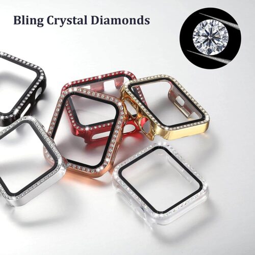 2-in-1 Hard Diamonds Case Gradient Clear & Tempered Glass Apple Watch 42mm APPLE WATCH OEM