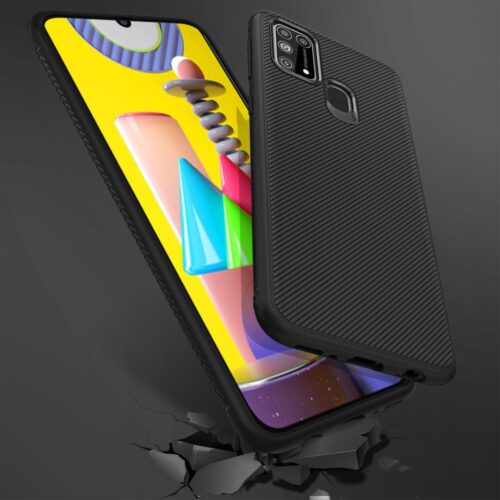 LENUO Twill Texture Black Case Samsung Galaxy M31 ΘΗΚΕΣ LENUO