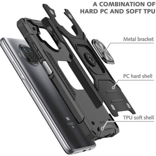 Armor Ringstand Case Black Xiaomi Mi 10T Lite ΘΗΚΕΣ OEM