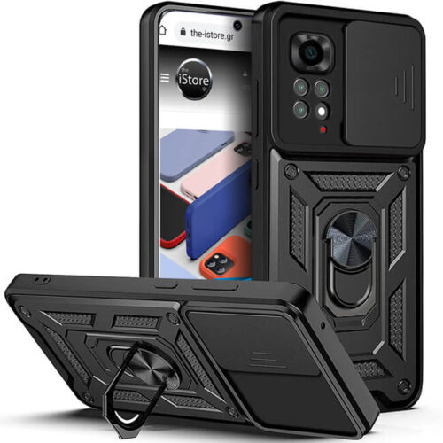 Combo Kickstand Slide Camera Case Black Xiaomi Redmi Note 12 Pro 4G ΘΗΚΕΣ OEM