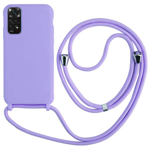 Θήκη Liquid Silicone Κορδόνι Violet Xiaomi Redmi Note 12 Pro 4G ΘΗΚΕΣ Orso