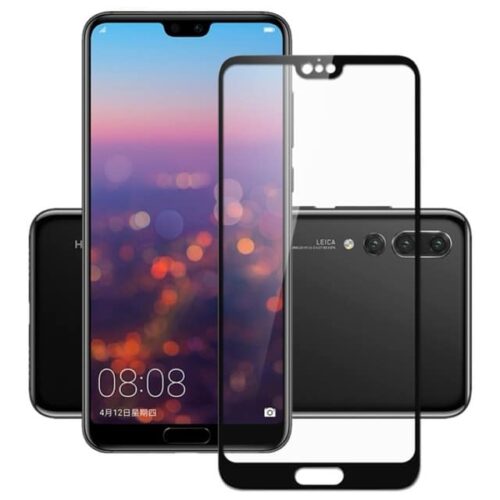 Tempered Glass Full Cover 5D Huawei P20 Μαύρο Huawei P20 OEM