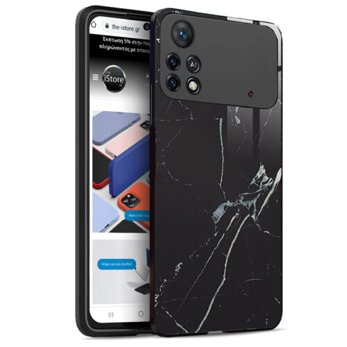 Glossy Marble Black Case Xiaomi Poco X4 Pro 5G ΘΗΚΕΣ OEM