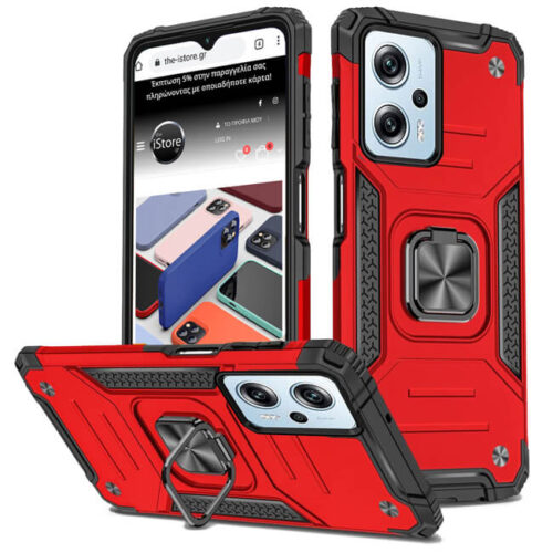 Armor Ringstand Case Red Xiaomi Redmi Note 12 Pro 5G ΘΗΚΕΣ OEM