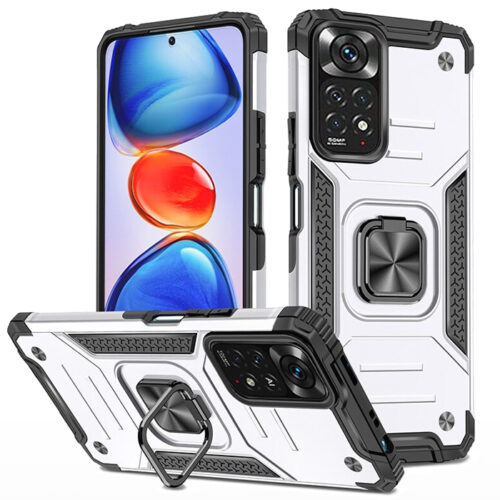Armor Ringstand Case Silver Xiaomi Redmi Note 11 Pro 4G/5G ΘΗΚΕΣ OEM