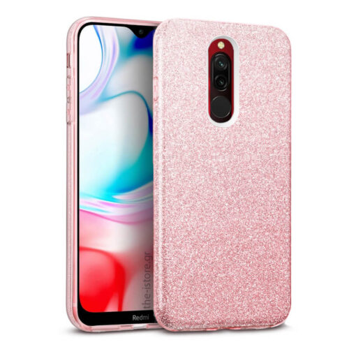 Hybrid Strass Pink Case Xiaomi Redmi 8 ΘΗΚΕΣ OEM