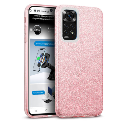 Hybrid Strass Pink Case Xiaomi Redmi Note 11 Pro 4G/5G ΘΗΚΕΣ OEM