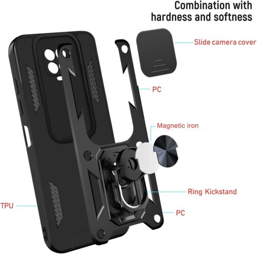 Combo Kickstand Slide Camera Case Rose Gold Xiaomi Redmi Note 9s / 9 Pro / 9 Pro Max ΘΗΚΕΣ OEM