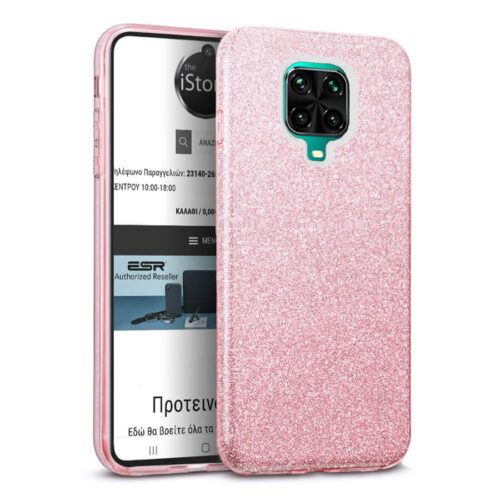 Hybrid Strass Pink Case Xiaomi Redmi Note 9s / 9 Pro / 9 Pro Max ΘΗΚΕΣ OEM
