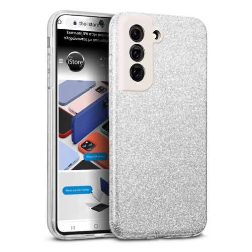Hybrid Strass Silver Case Samsung Galaxy S21 FE 5G ΘΗΚΕΣ OEM