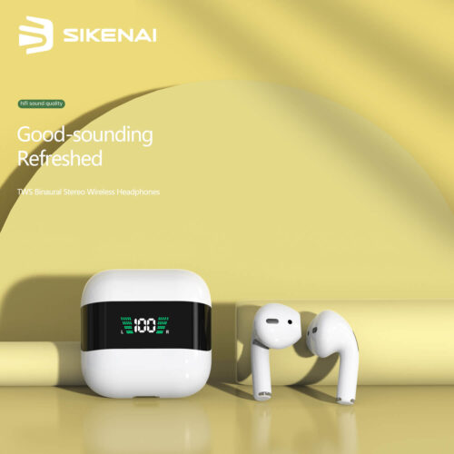 Sikenai TWS Wireless Bluetooth Headset LED White (Τ800) ΑΚΟΥΣΤΙΚΑ-BLUETOOTH Sikenai