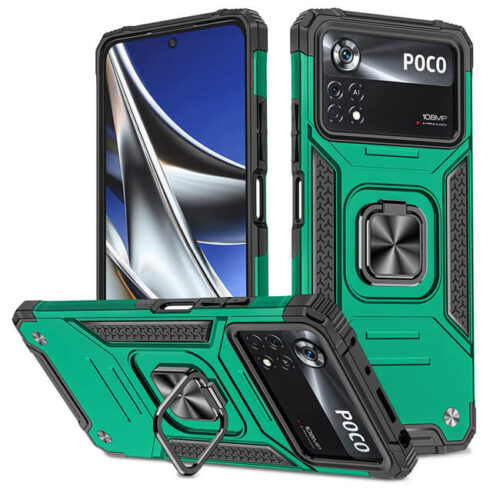Armor Ringstand Case Green Xiaomi Poco X4 Pro 5G ΘΗΚΕΣ OEM