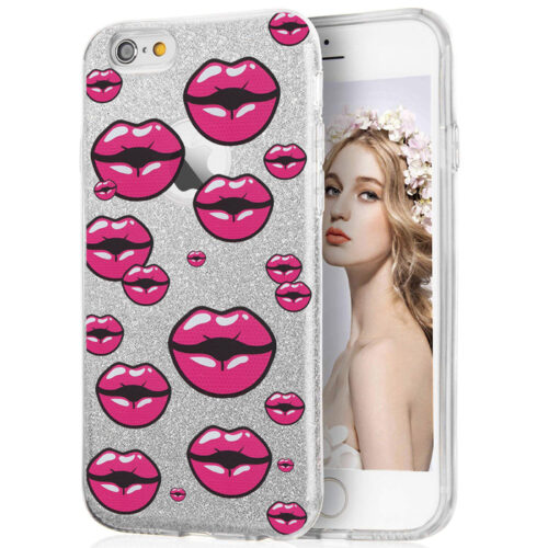 Hybrid Strass Silver Lips Case iPhone 6/6s ΘΗΚΕΣ OEM