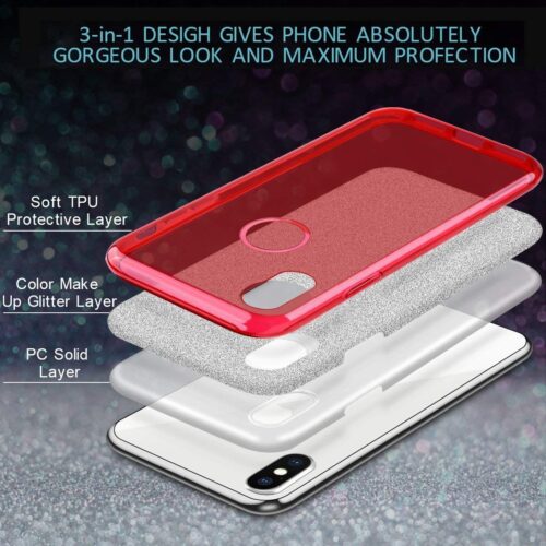 Hybrid Strass Red Case iPhone 11 ΘΗΚΕΣ Forcell