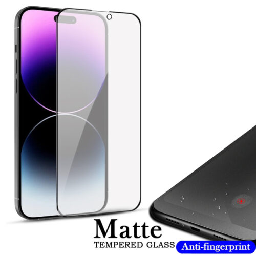 Matte Anti-Fingerprint Full Glue Tempered Glass iPhone 14 Pro Max ΠΡΟΣΤΑΣΙΑ ΟΘΟΝΗΣ OEM