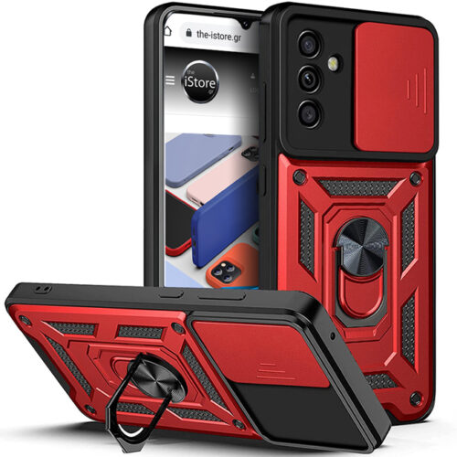 Θήκη Combo Kickstand Slide Camera Red Samsung Galaxy A15 ΘΗΚΕΣ OEM