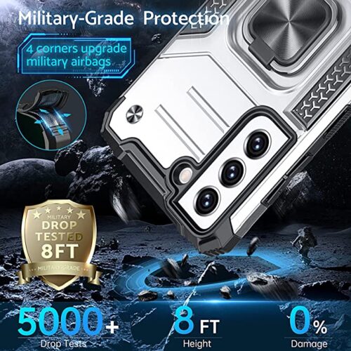 Armor Ringstand Case Silver Samsung Galaxy S21 FE 5G ΘΗΚΕΣ OEM