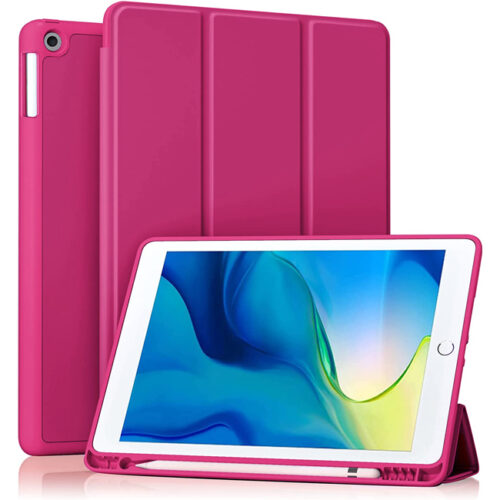 Soft TPU Flexible Pencil Holder Case Hot Pink iPad 10,2 2019/2020/2021 ΘΗΚΕΣ Orso