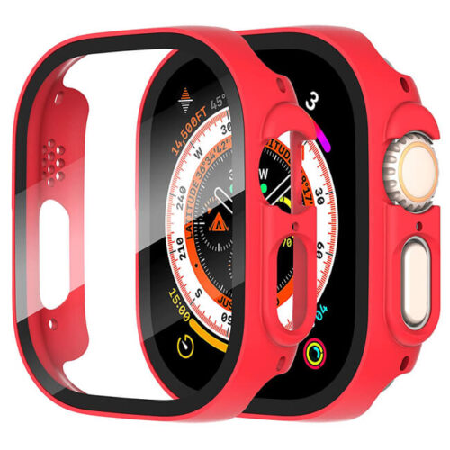 2-in-1 Hard Frame Red + Tempered Glass Apple Watch 49mm APPLE WATCH OEM