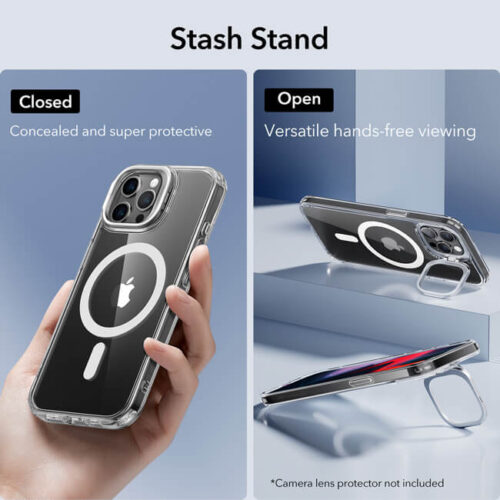 Θήκη ESR Classic Hybrid with Stash Stand HaloLock MagSafe Clear iPhone 15 Pro ΘΗΚΕΣ ESR