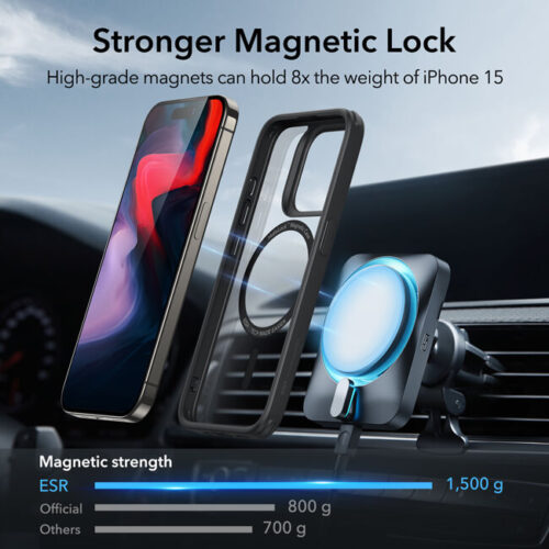 Θήκη ESR Classic Hybrid HaloLock MagSafe Clear Black iPhone 15 Pro Max ΘΗΚΕΣ ESR