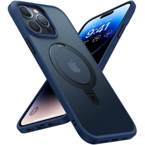 Θήκη Torras Ostand Matte MagSafe Kickstand Navy Blue iPhone 15 Pro Max ΘΗΚΕΣ TORRAS