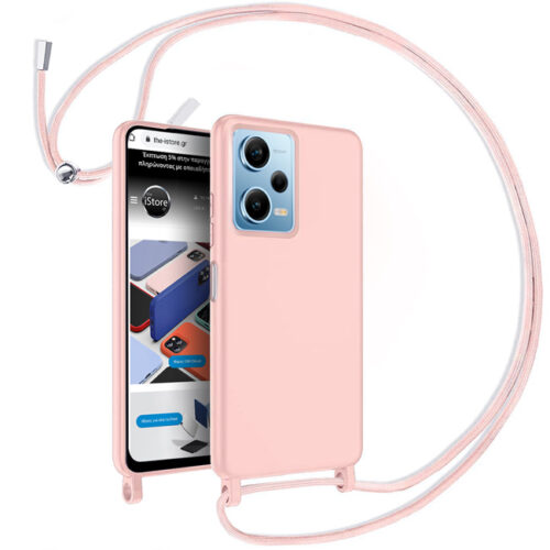 Θήκη Liquid Silicone Κορδόνι Pink Sand Xiaomi Redmi Note 12 Pro 5G ΘΗΚΕΣ OEM