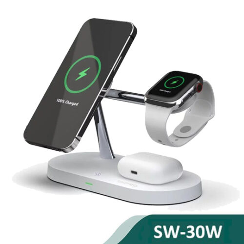 Siipro Magnetic Wireless Charging Station 3in1 White (SW-30W) APPLE WATCH SIIPRO