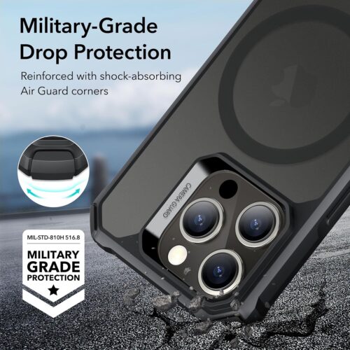 Θήκη ESR Air Armor HaloLock MagSafe Frosted Black iPhone 15 Pro Max ΘΗΚΕΣ ESR