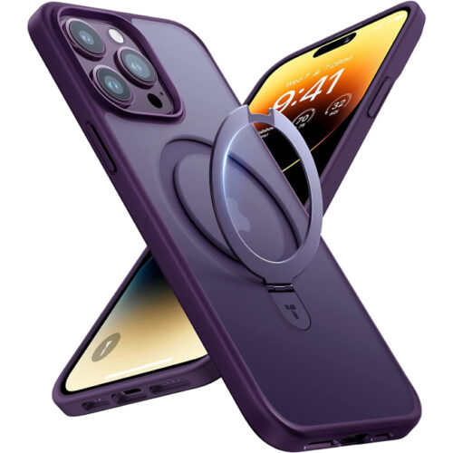 Θήκη Torras Ostand Matte MagSafe Kickstand Dark Purple iPhone 14 Pro ΘΗΚΕΣ TORRAS