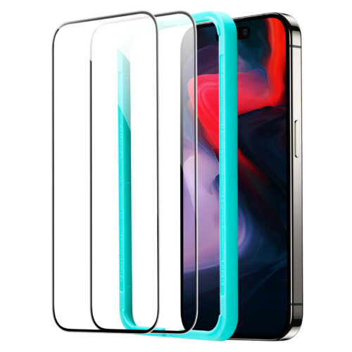 ESR Premium Quality Full Cover Tempered Glass iPhone 15 Pro Max (2-Pack With Easy Installation Frame) ΠΡΟΣΤΑΣΙΑ ΟΘΟΝΗΣ ESR