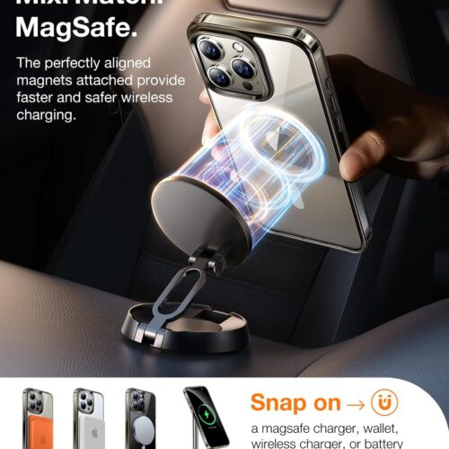 Θήκη Torras Diamond-Mag MagSafe Clear Titanium Grey iPhone 15 Pro Max ΘΗΚΕΣ TORRAS