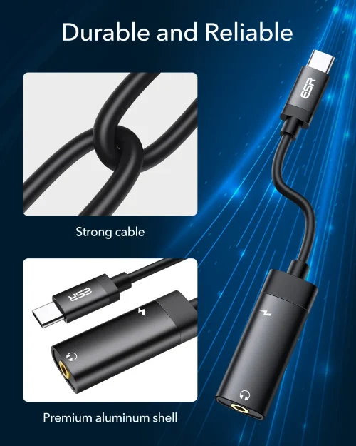 ESR Portable Charging PD USB-C to 3,5mm Jack Adapter (2D501) GADGETS ESR