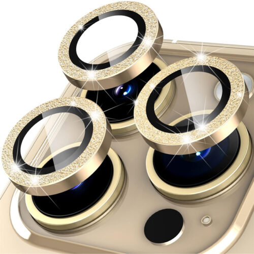 OEM Lens Camera Tempered Glass Glitter Gold iPhone 14 Pro/14 Pro Max ΠΡΟΣΤΑΣΙΑ ΟΘΟΝΗΣ Orso
