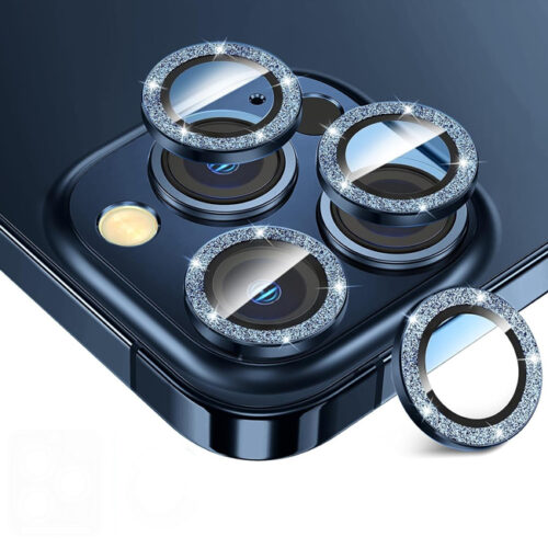 OEM Lens Camera Tempered Glass Glitter Blue iPhone 15 Pro/15 Pro Max ΠΡΟΣΤΑΣΙΑ ΟΘΟΝΗΣ Orso
