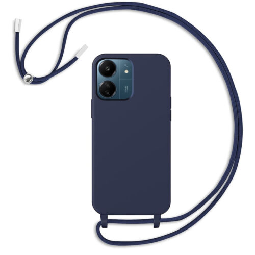 Θήκη Liquid Silicone Κορδόνι Dark Blue Xiaomi Redmi 13C 4G/5G ΘΗΚΕΣ Orso