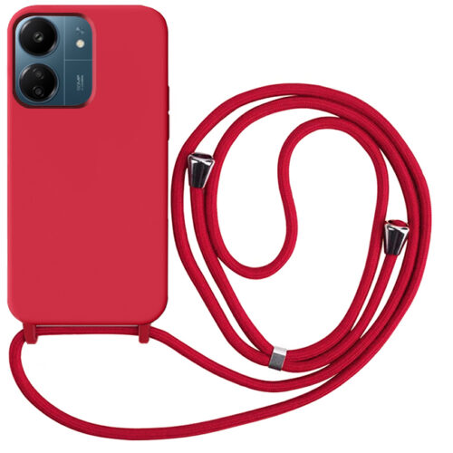 Θήκη Liquid Silicone Κορδόνι Red Xiaomi Redmi 13C 4G/5G ΘΗΚΕΣ Orso