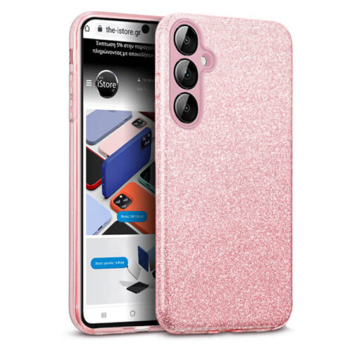 Θήκη Hybrid Strass Pink Samsung Galaxy S24+ ΘΗΚΕΣ Orso