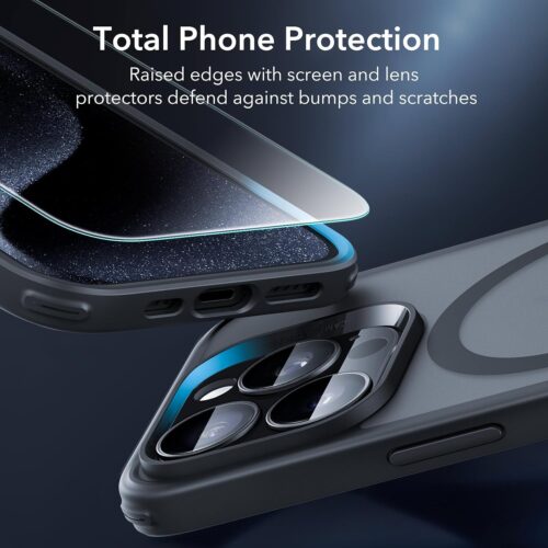 (2+1 Pack) Full Protection Pro Set ESR Classic HaloLock MagSafe Frosted Black iPhone 15 Pro Max ΘΗΚΕΣ ESR